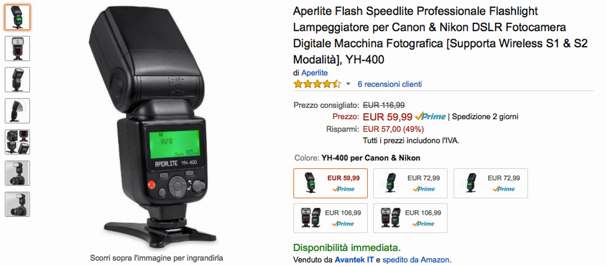 Aperlite Flash YH-400 Amazon